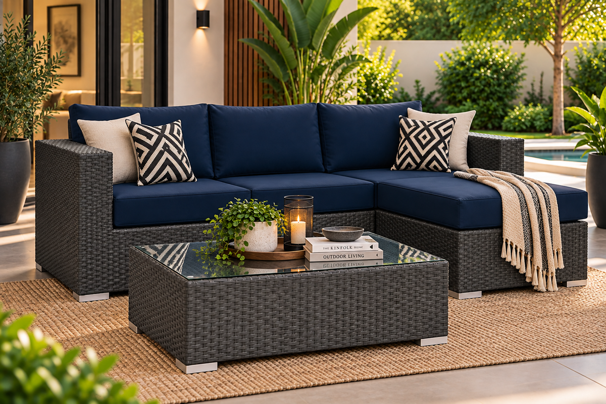 Ambesha Africa 3 Piece Cocktail Patio Set – Grey