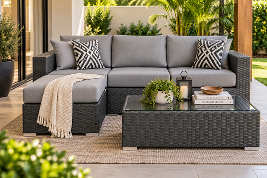 Ambesha Africa 3 Piece Cocktail Patio Set – Grey