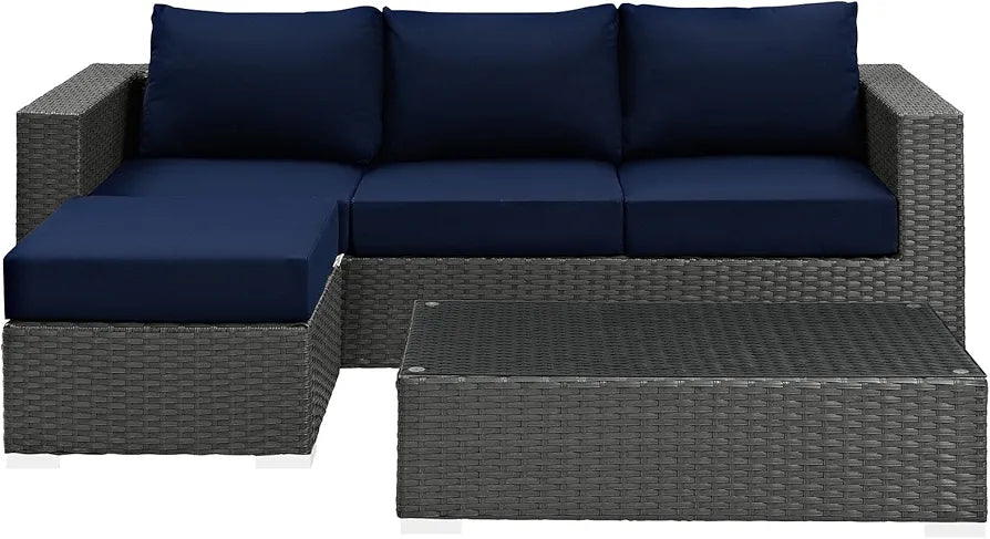Ambesha Africa 3 Piece Cocktail Patio Set – Grey