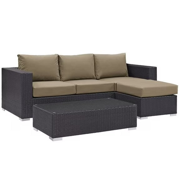 Ambesha Africa 3 Piece Cocktail Patio Set – Grey