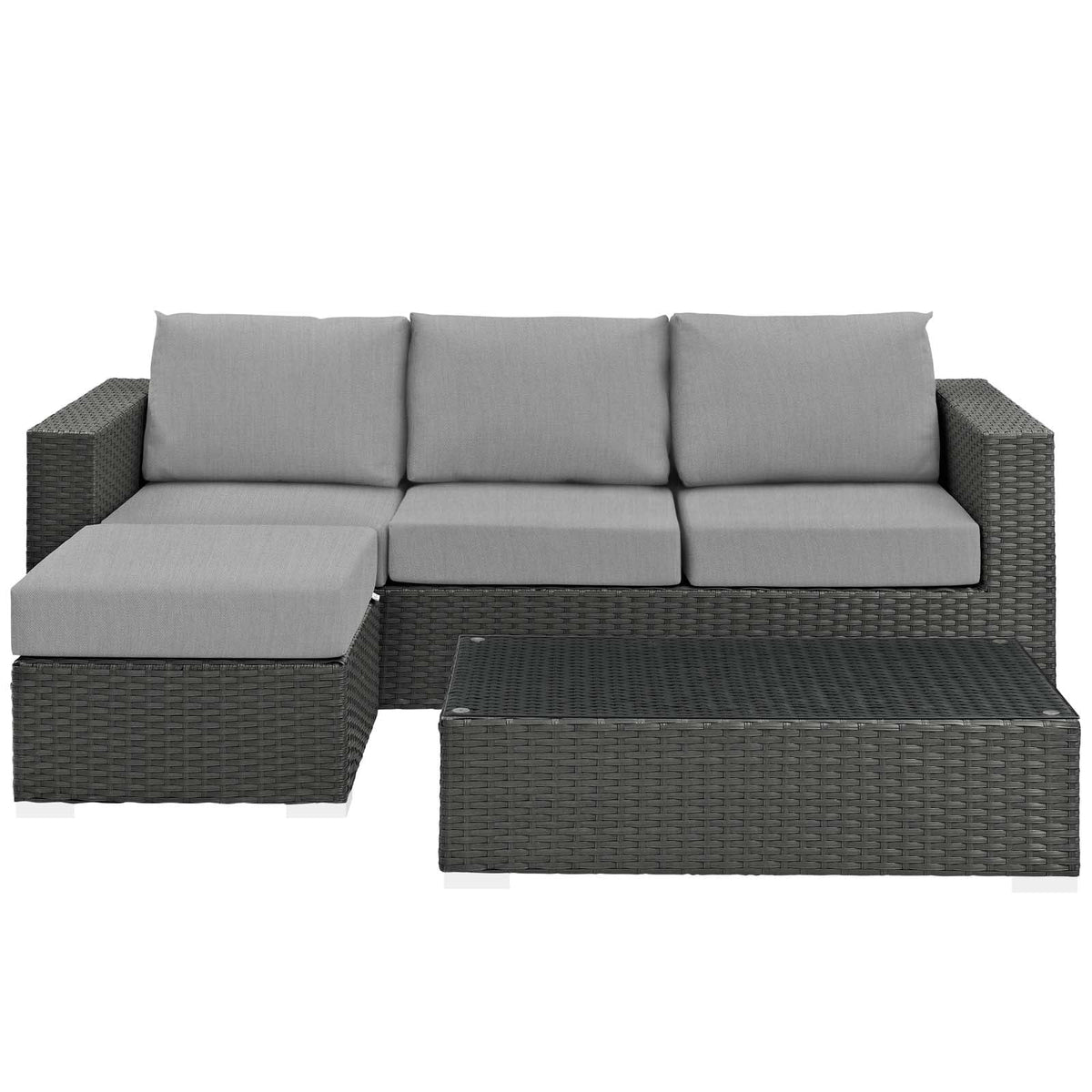 Ambesha Africa 3 Piece Cocktail Patio Set – Grey