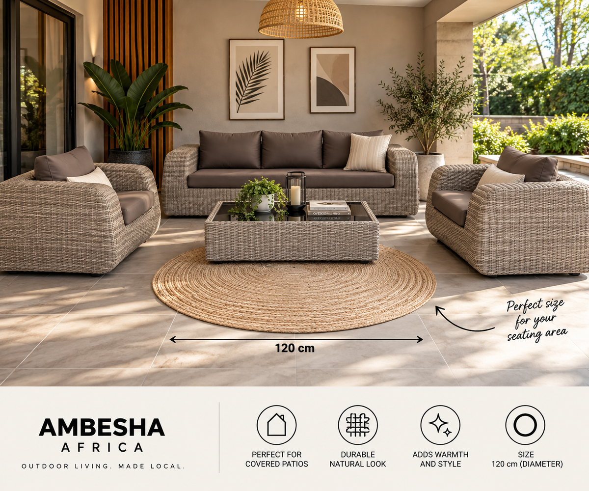 Ambesha Africa Round Natural Mat