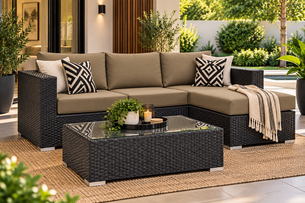 Ambesha Africa 3 Piece Cocktail Patio Set – Grey